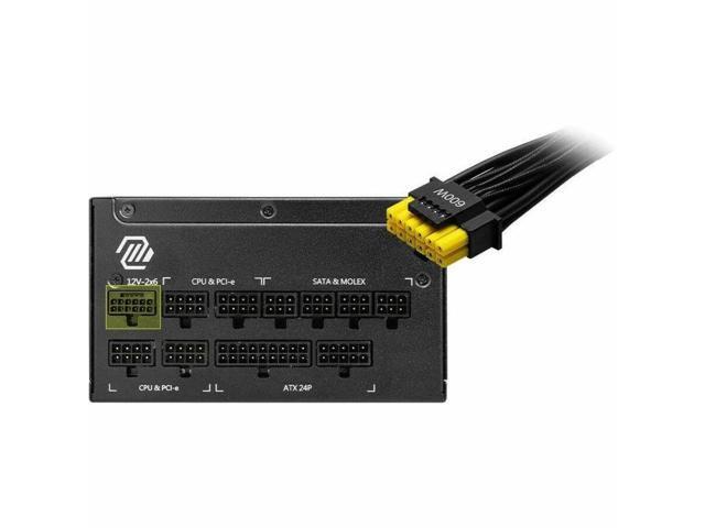 MSI MAG 1000W Power Supply - Internal - 120 V AC, 230 V AC Input - 1000 W - Active PFC - 1 Fan(s) - NVIDIA SLI Supported - 90% Efficiency