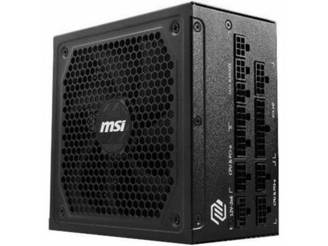 MSI MAG 1000W Power Supply - Internal - 120 V AC, 230 V AC Input - 1000 W - Active PFC - 1 Fan(s) - NVIDIA SLI Supported - 90% Efficiency