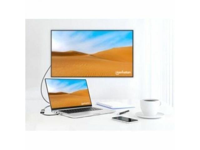 Manhattan 4K@60Hz USB-C to HDMI Adapter - 1 x 24-pin USB 3.2 Type C - Male - 1 x 19-pin HDMI Digital Audio/Video - Female - 3840 x 2160 Supported -...