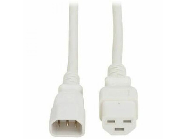 Eaton Tripp Lite Series Power Cord, C14 to C21 - Heavy-Duty, 15A, 250V, 14 AWG, 6 ft. (1.8 m), White