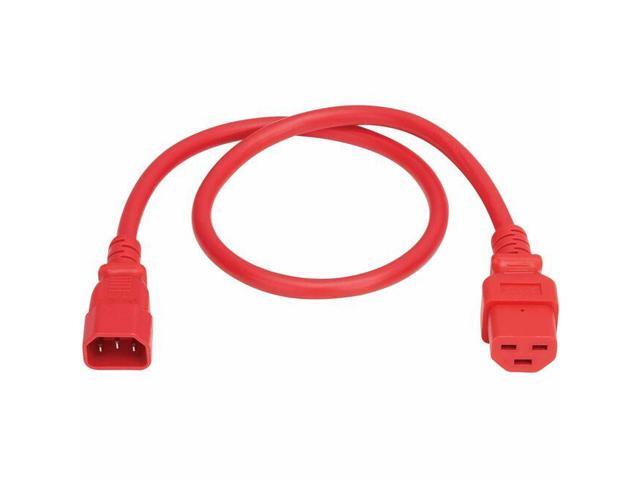Eaton Tripp Lite Series Power Cord, C14 to C21 - Heavy-Duty, 15A, 250V, 14 AWG, 2.5 ft. (0.76 m), Red - For Computer, Server, UPS, PDU, Switch,...