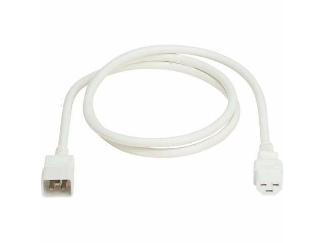 Eaton Tripp Lite Series Power Cord, C20 to C21 - Heavy-Duty, 20A, 250V, 12 AWG, 6 ft. (1.8 m), White - For Network Switch, PDU, UPS, Switch,.
