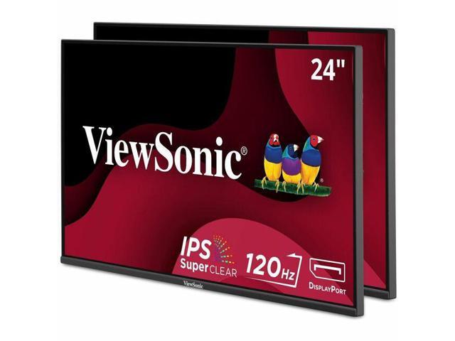 ViewSonic - VA2456A-MHD_H2 Dual Monitor Pack Head-Only 1080p IPS Frameless Monitors with 120Hz, VESA Mountable, HDMI, DP - Black - image 7