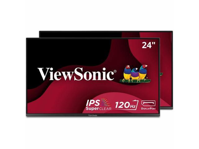 ViewSonic - VA2456A-MHD_H2 Dual Monitor Pack Head-Only 1080p IPS Frameless Monitors with 120Hz, VESA Mountable, HDMI, DP - Black - image 11