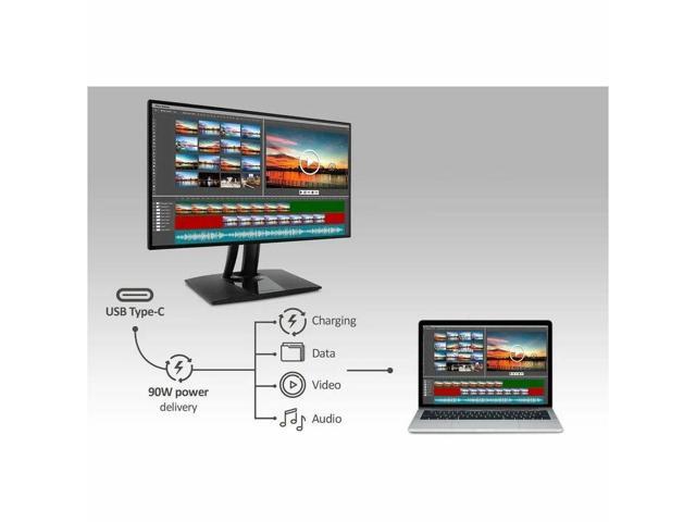 ViewSonic - ColorPro VP2456A 24" IPS FHD Ergonomic Monitor (USB, HDMI, DP, USB-C) - Black - image 4