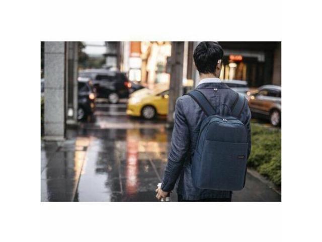 Kensington Simply Portable Lite Carrying Case (Backpack) for 16' - Navy Blue - Water Resistant, Strain Resistant - Polyester, Mesh Fabric Body -...