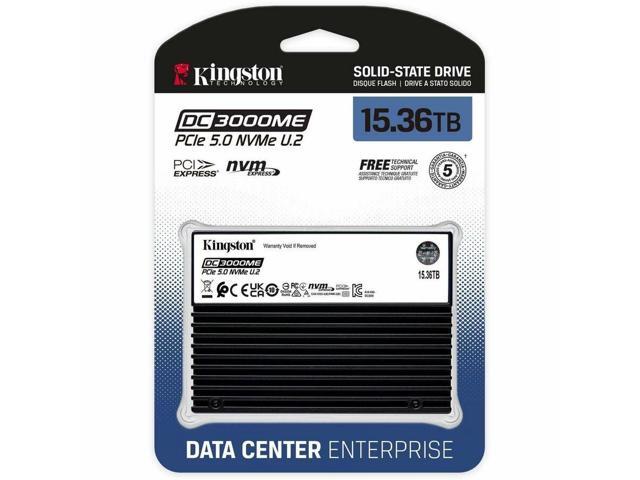 Kingston SEDC3000ME/15T3 DC3000ME 15.36 TB Solid State Drive - 2.5' Internal - U.2 (PCI Express NVMe 5.0 x4) - Server, Data Center Device Supported...