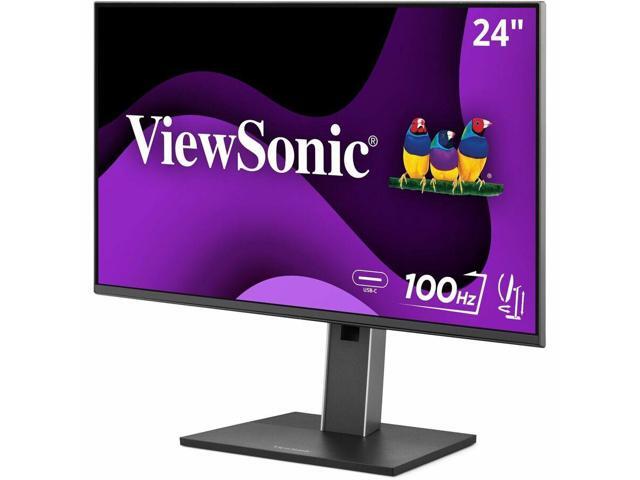 ViewSonic VG2452 24 Inch IPS 1080p Ergonomic Monitor with Tilt, Swivel, Pivot, Height Adjust, 100Hz, USB Hub, HDMI, DisplayPort, and 65W USB C Inputs
