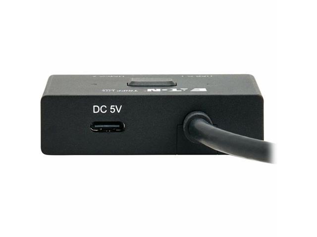 Eaton Tripp Lite Series 2x1 Bi-Directional USB-C Switch - 8K 60 Hz Video, HDCP Passthrough, USB 3.2 Gen 2, 100W PD Charging, Black - USB Type C -...