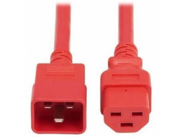 Eaton Tripp Lite Series Power Cord, C20 to C21 - Heavy-Duty, 20A, 250V, 12 AWG, 6 ft. (1.8 m), Red - For Network Switch, PDU, UPS, Switch, Server,.