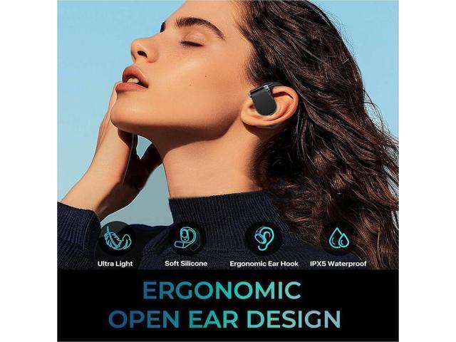 Adesso Xtream T4 Wireless Headphones Open-Ear Bluetooth Earbuds with Charging Case XTREAMT4
