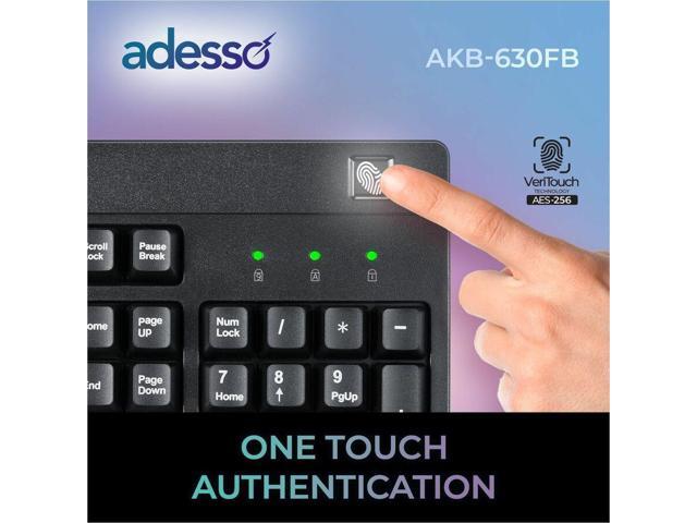 Adesso Antimicrobial Fingerprint Reader Keyboard, TAA Compliant - image 4