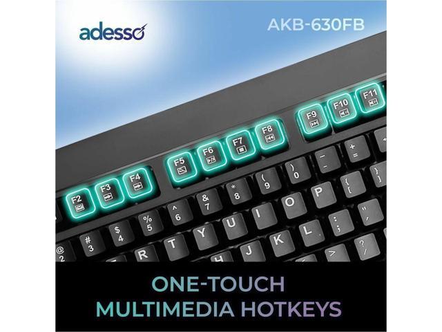 Adesso Antimicrobial Fingerprint Reader Keyboard, TAA Compliant - image 5