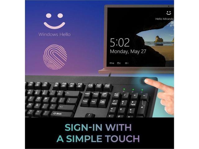 Adesso Antimicrobial Fingerprint Reader Keyboard, TAA Compliant - image 6