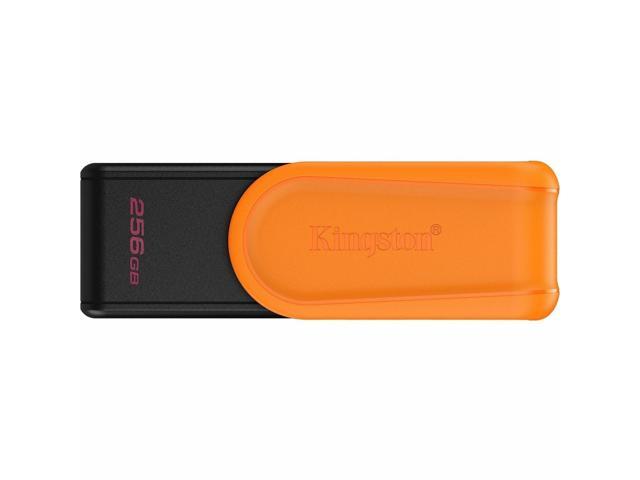 Kingston DataTraveler Exodia S USB Flash Drive - 256 GB - USB 3.2 (Gen 1) - Black, Orange - 5 Year Warranty