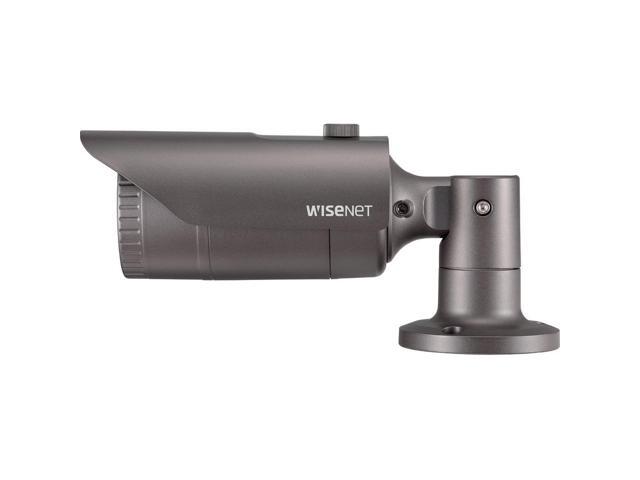Wisenet QNO-7012R 4 Megapixel Outdoor Network Camera - Color - Bullet - Dark Gray - 65.62 ft Infrared Night Vision - H.265, H.264, H.265M, H.264M,...
