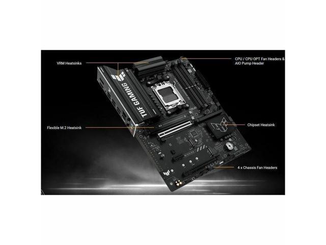 ASUS TUF GAMING B850-E WIFI equipped with outstanding features, 8-layer PCB, 8+2+1 80A stages, DDR5, PCIe 5.0 x16, three M.2, Wi-Fi 6E, 2.5Gb, USB...