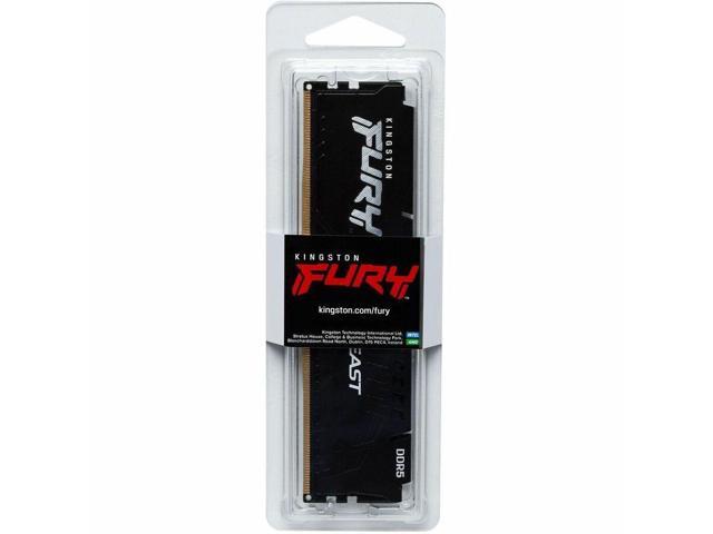 Kingston FURY Beast RAM Module - For Motherboard - 32 GB (1 x 32GB) - DDR5-5200/PC5-41600 DDR5 SDRAM - 5200 MHz Single-rank Memory - CL40 - 1.25 V...
