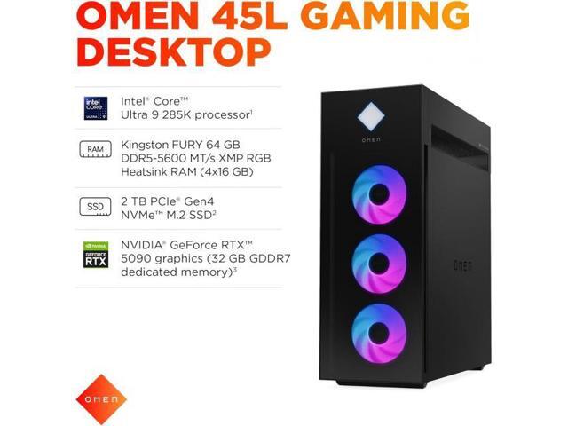 OMEN by HP 45L Gaming Desktop GT22-3090 - Intel Ultra 9 285K - 64GB DDR5 - 2TB SSD - GeForce RTX 5090 32GB GDDR7 - Black - image 8