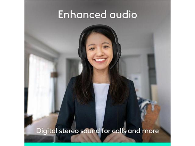 Logitech - H390 Wired USB-C On-Ear Stereo Headphones with Noise Canceling Microphone - Black - image 4
