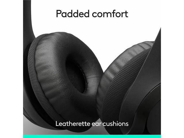 Logitech - H390 Wired USB-C On-Ear Stereo Headphones with Noise Canceling Microphone - Black - image 5