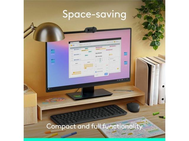 Logitech - MK250 Full-size Bluetooth Wireless Keyboard and Mouse Combo for Windows/MacOS with Fast & Easy Connectivity - Graphite - image 2