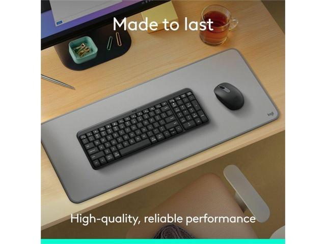 Logitech - MK250 Full-size Bluetooth Wireless Keyboard and Mouse Combo for Windows/MacOS with Fast & Easy Connectivity - Graphite - image 4