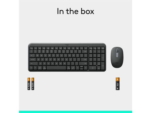 Logitech - MK250 Full-size Bluetooth Wireless Keyboard and Mouse Combo for Windows/MacOS with Fast & Easy Connectivity - Graphite - image 5