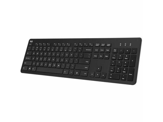 Adesso 2.4Ghz Wireless Scissor Switch Desktop Keyboard - Wireless Connectivity - RF - 30 ft - 2.40 GHz - USB Type A Interface - 104 Key(s) - 7 Hot.