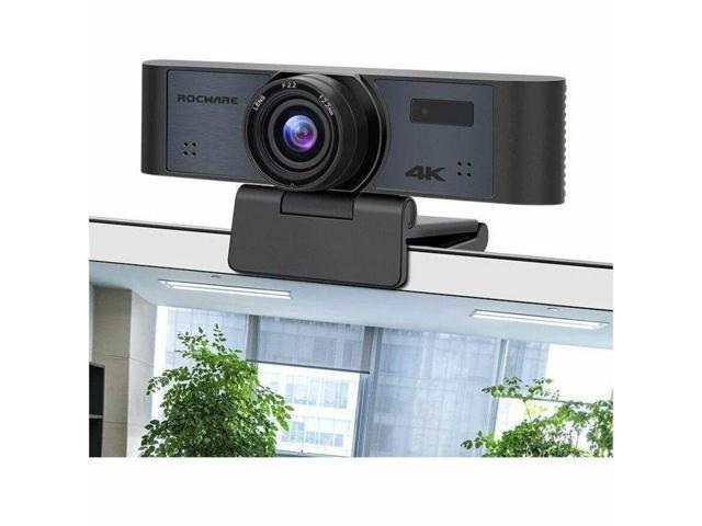 ROCWARE RC16 Webcam - 8.3 Megapixel - 30 fps - USB 3.0 Type C - 4K - 3840 x 2160 Video - CMOS Sensor - 110° Angle - 8x Digital Zoom - Microphone -...