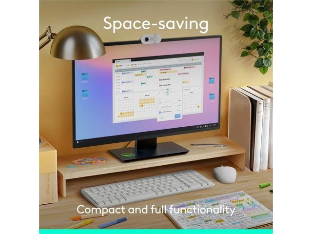 Logitech - MK250 Full-size Bluetooth Wireless Keyboard and Mouse Combo for Windows/MacOS with Fast & Easy Connectivity - Off-White - image 2