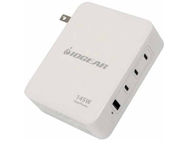 IOGEAR GearPower 145W Multiport Charger - 145 W - 4 ft Cable - 28 V DC Output - 5 A - 1