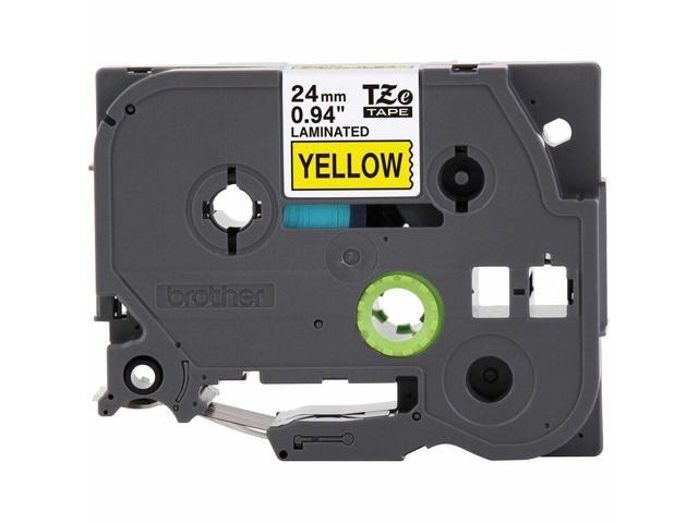 Brother P-touch TZe Laminated Label Tape - - DiameterTape - Yellow - Laminated - Easy to Read, Temperature Resistant, Customizable, Long Lasting,...