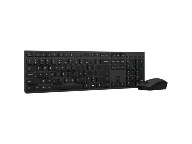 Lenovo Professional Wireless Rechargeable Combo Keyboard and Mouse -US English - USB Type A Scissors Wireless Bluetooth/RF 2.40 GHz Keyboard -...