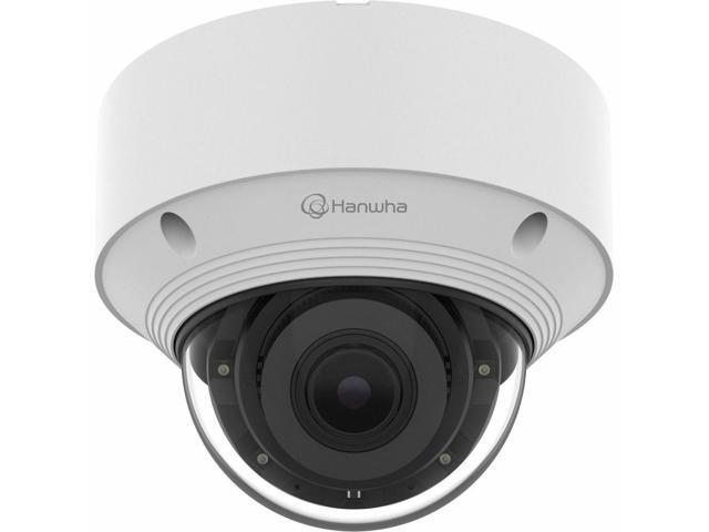 Hanwha QNV-C8083R 5 Megapixel Outdoor Network Camera - Color - Dome - White - 98.43 ft Infrared Night Vision - H.265, H.265M, H.265H, H.264,...