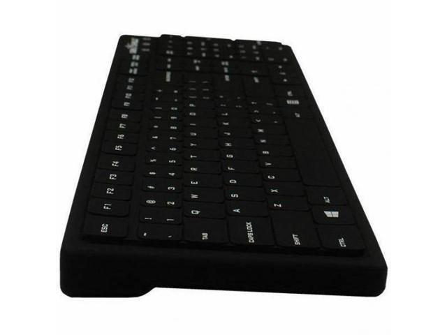 Seal Shield Seal Silk Pro SK104 Keyboard - Cable Connectivity - USB Interface - Windows 11 - PC - Mechanical Keyswitch - Black
