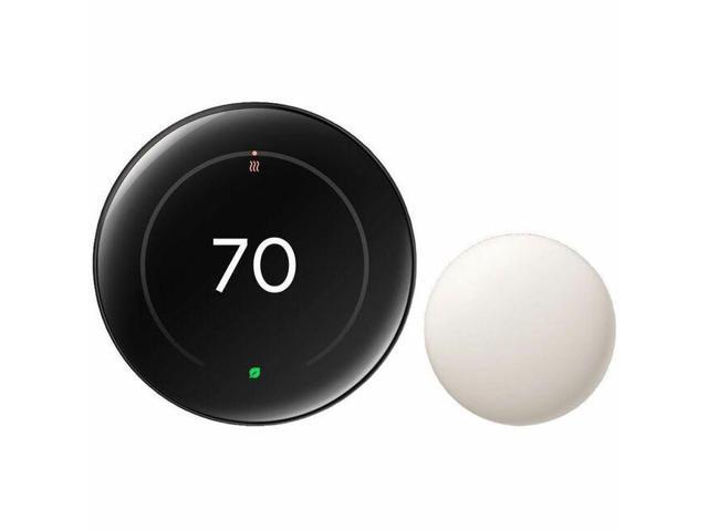 Google - Nest Learning Thermostat (4th gen) with Nest Temperature Sensor (2nd gen) - Polished Obsidian - image 9