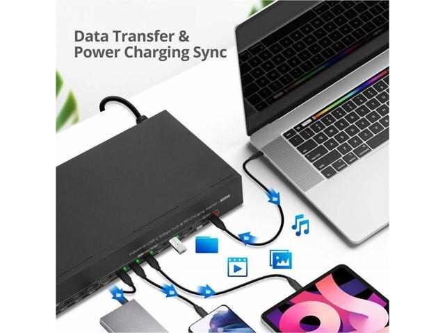 SIIG 16-port Industrial 600W USB-C PD Charging Station with 5Gbps USB Hub - SIIG Industrial Grade PD Charging Station with USB-C 5Gbps Hub - 600W -...