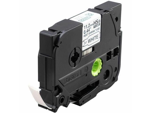 Brother Laminated Tape for P-touch Label Marker - - DiameterTape - Black on White - Laminated - Heat-shrinkable - For Label Maker - 1 Each