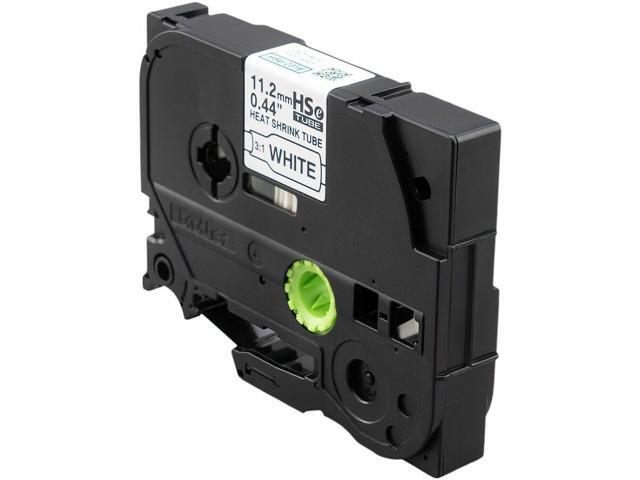 Brother Laminated Tape for P-touch Label Marker - - DiameterTape - Black on White - Laminated - Heat-shrinkable - For Label Maker - 1 Each