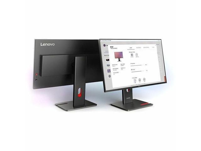 Lenovo - ThinkVision 23.8" IPS LED FHD 48hz - 120hz Monitor (HDMI, USB, DP, VGA) - Eclipse Black - image 3