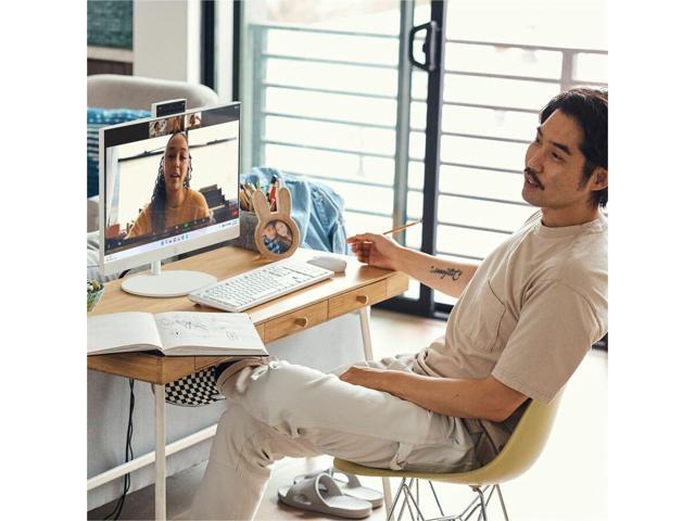 HP - 23.8 inch All-in-One Desktop PC 24-cr0410 AMD Athlon Silver 7120U 8GB RAM 256GB SSD Win 11 Home - Shell White - image 9