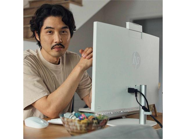 HP - 23.8 inch All-in-One Desktop PC 24-cr0410 AMD Athlon Silver 7120U 8GB RAM 256GB SSD Win 11 Home - Shell White - image 10