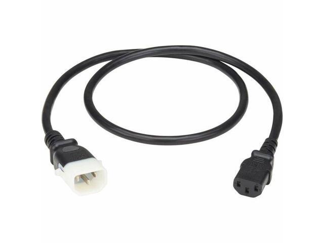 Eaton Tripp Lite Series PDU Power Cord, C13 to P-Lock C14 - Heavy-Duty, 15A, 250V, 14 AWG, 4 ft. (1.2 m), Black - For PDU, Computer, Monitor, HDTV,...