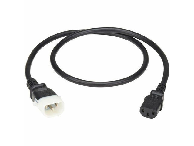 Eaton Tripp Lite Series PDU Power Cord, C13 to P-Lock C14 - Heavy-Duty, 15A, 250V, 14 AWG, 3 ft. (0.9 m), Black - For PDU, Computer, Monitor, HDTV,...