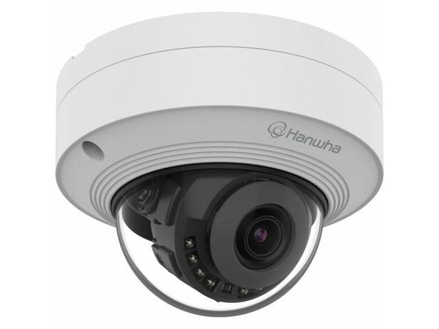 Hanwha QNV-C8011R 5 Megapixel Network Camera - Color - Dome - White - 65.62 ft Infrared Night Vision - H.265, H.265M, H.265H, H.264, H.264M,...