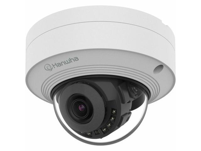 Hanwha QNV-C8011R 5 Megapixel Network Camera - Color - Dome - White - 65.62 ft Infrared Night Vision - H.265, H.265M, H.265H, H.264, H.264M,...