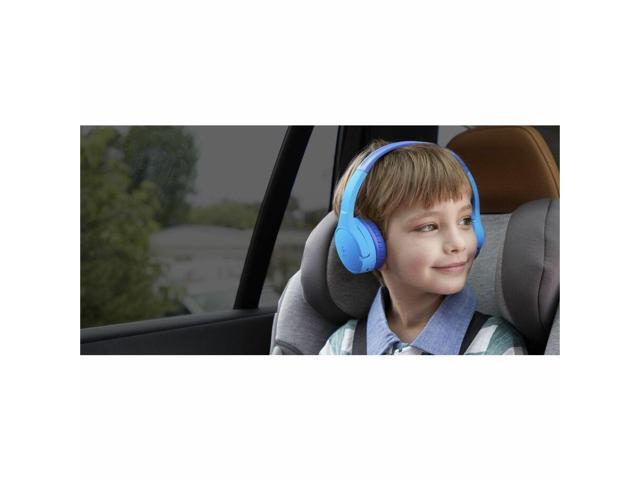 Belkin Wireless Bluetooth On-Ear Headphones for Kids w/ Mic - 85dB Limit - w/ USB-C Cable - Headset - Blue - Stereo - Mini-phone (3.5mm) -...