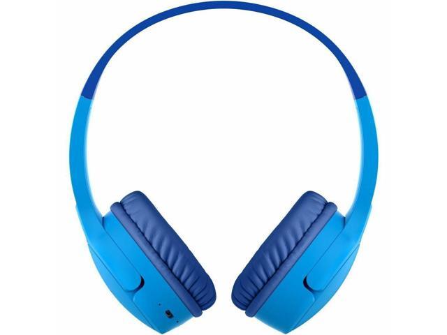Belkin Wireless Bluetooth On-Ear Headphones for Kids w/ Mic - 85dB Limit - w/ USB-C Cable - Headset - Blue - Stereo - Mini-phone (3.5mm) -...
