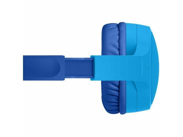 Belkin Wireless Bluetooth On-Ear Headphones for Kids w/ Mic - 85dB Limit - w/ USB-C Cable - Headset - Blue - Stereo - Mini-phone (3.5mm) -...